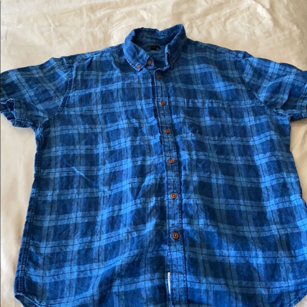 J. Crew Plaid Button Down Sz XL